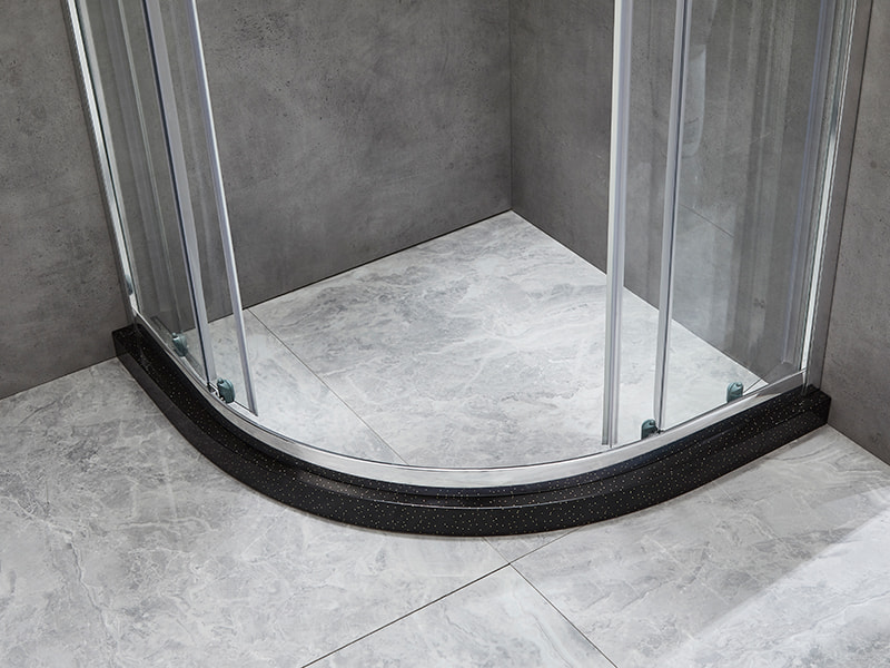 SE スライド式シャワーエンクロージャ、透明強化ガラス、クロムアルミニウムプロファイル、二重穴ハンドル、トレイなし SE スライド式シャワーエンクロージャ、透明強化ガラス、クロムアルミニウムプロファイル、二重穴ハンドル、トレイなし