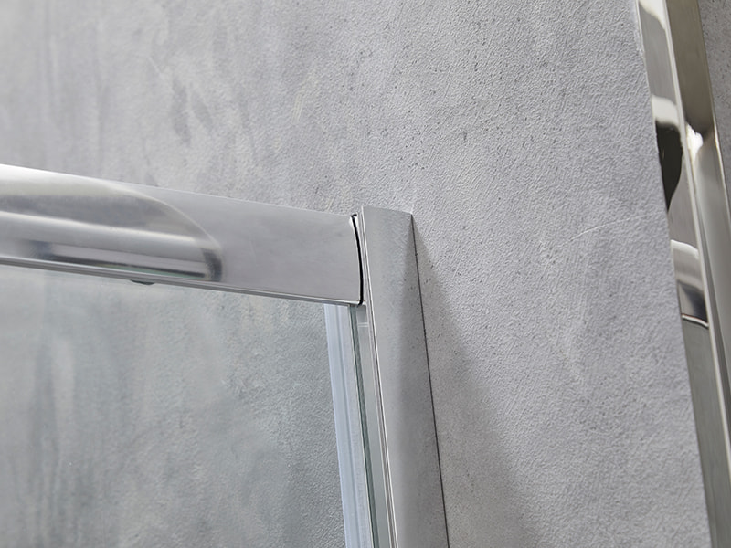 SE スライド式シャワーエンクロージャ、透明強化ガラス、クロムアルミニウムプロファイル、二重穴ハンドル、トレイなし SE スライド式シャワーエンクロージャ、透明強化ガラス、クロムアルミニウムプロファイル、二重穴ハンドル、トレイなし