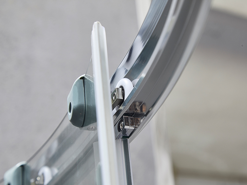 SE スライド式シャワーエンクロージャ、透明強化ガラス、クロムアルミニウムプロファイル、二重穴ハンドル、トレイなし SE スライド式シャワーエンクロージャ、透明強化ガラス、クロムアルミニウムプロファイル、二重穴ハンドル、トレイなし