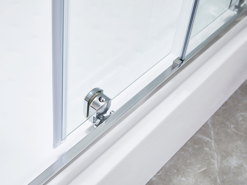 SQ クリア強化ガラス バスルーム スライド シャワー エンクロージャ、トレイ付き SQ クリア強化ガラス バスルーム スライド シャワー エンクロージャ、トレイ付き