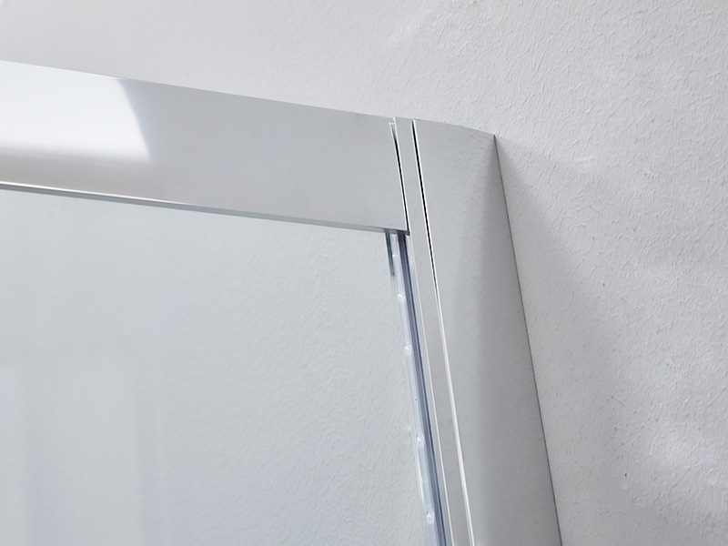 SQ クリア強化ガラス バスルーム スライド シャワー エンクロージャ、トレイ付き SQ クリア強化ガラス バスルーム スライド シャワー エンクロージャ、トレイ付き