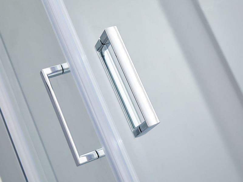 SQ クリア強化ガラス バスルーム スライド シャワー エンクロージャ、トレイ付き SQ クリア強化ガラス バスルーム スライド シャワー エンクロージャ、トレイ付き