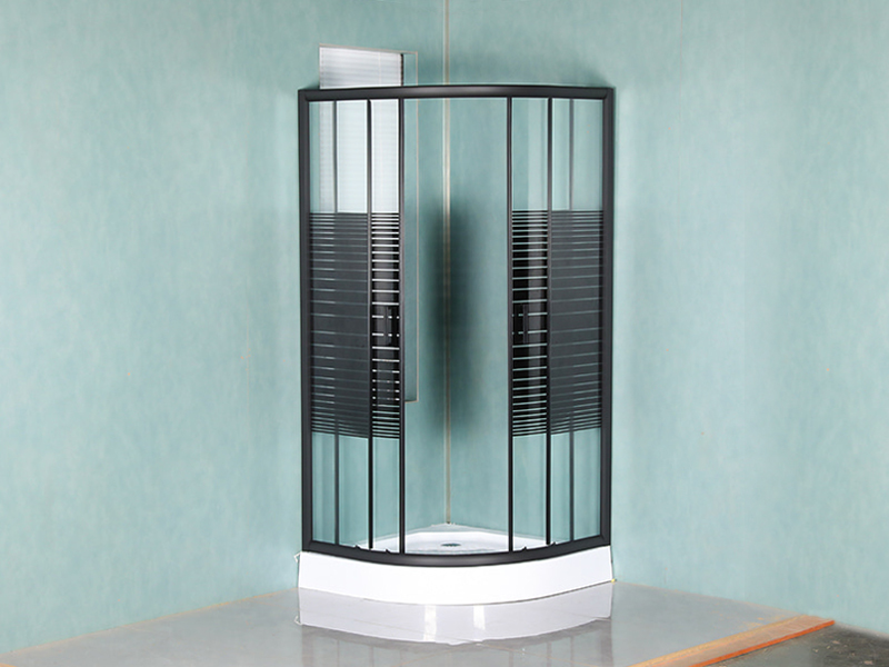 SE ブラック アルミニウム フレーム スライド強化ガラス シャワー エンクロージャ SE ブラック アルミニウム フレーム スライド強化ガラス シャワー エンクロージャ